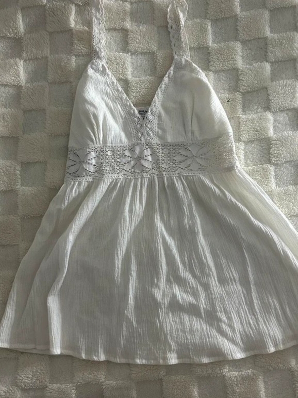 White Lace-Trim Chemise Sleep Top - Women Intimates